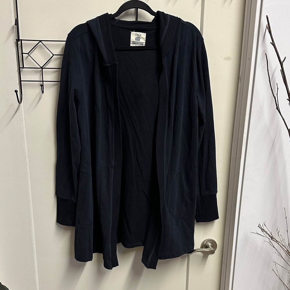 DKR & Co Navy Hooded Fleece Cardigan M